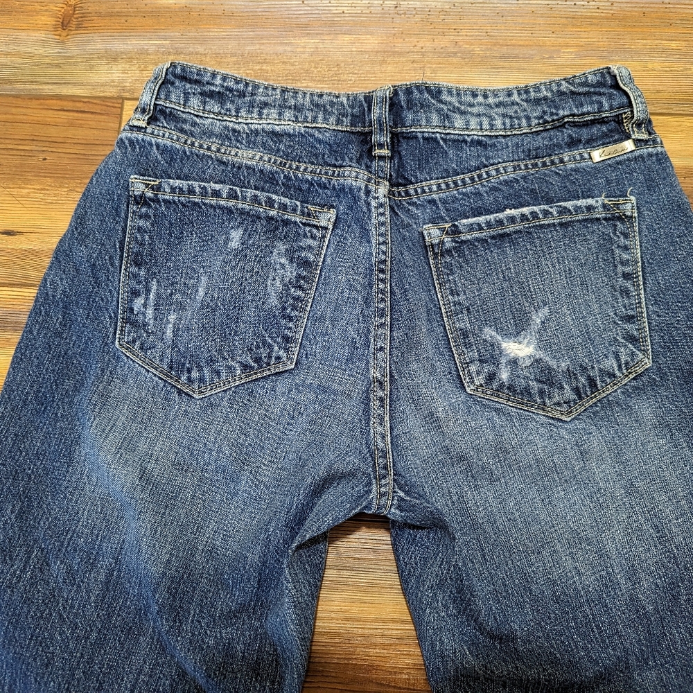 KanCan Estilo Distressed Ripped Frayed Boyfriend Jeans Women's Size 26/7 - Picture 9 of 12